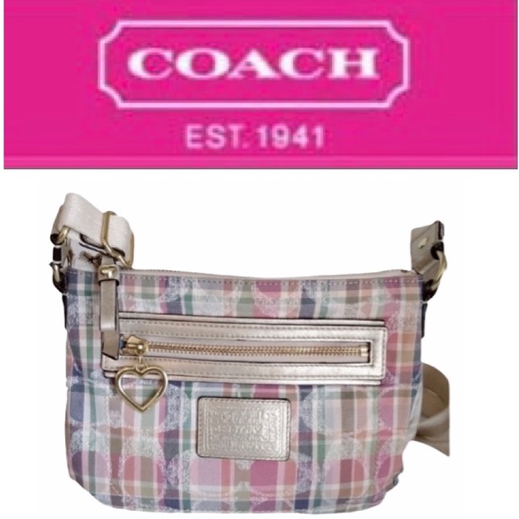 Coach Handbags - Coach Purse Pastel Color & Metallic Soft Gold Accent Special Limited Production